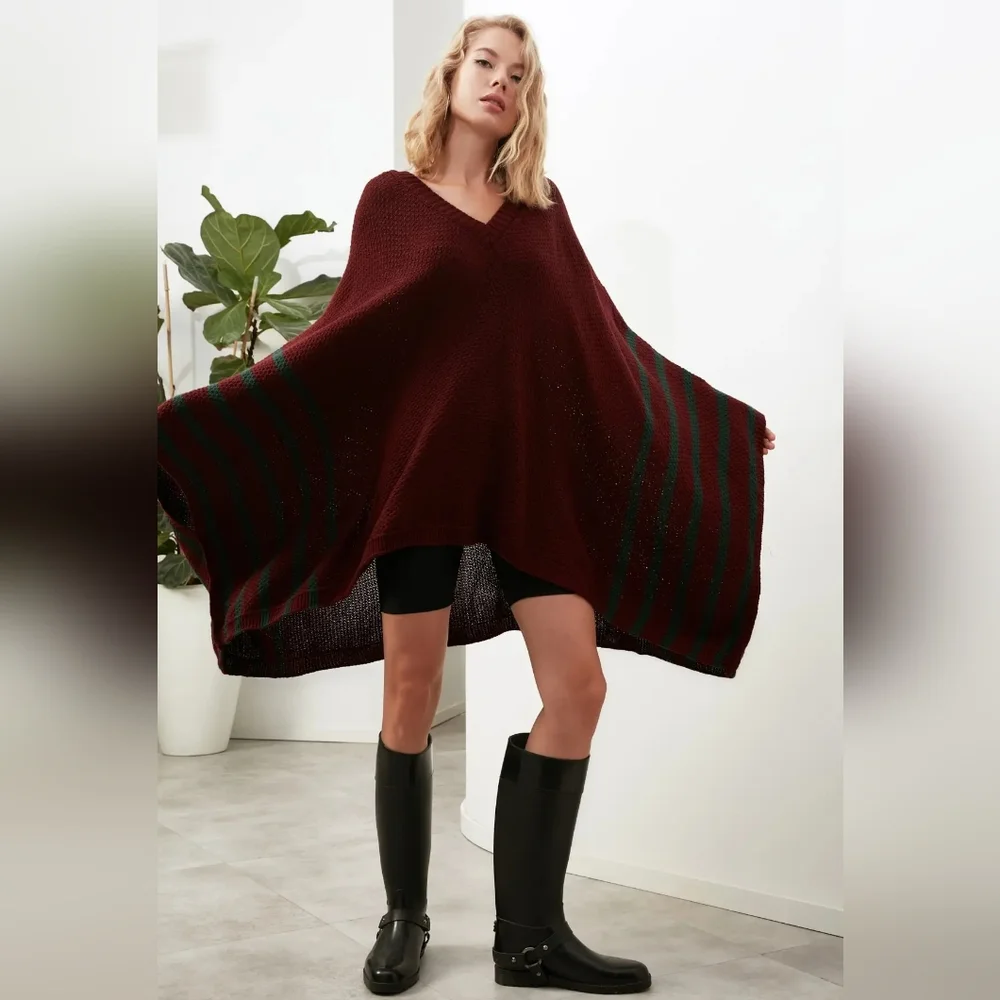Trendyol Poncho Knitwear Sweater - Picture 2 of 8